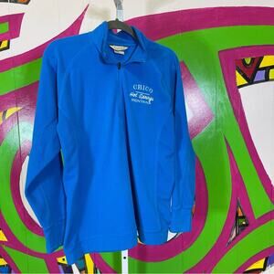 Ouray Sportswear, Chico Hot Springs Montana, 1/4 Zip Fleece Pullover. Size Large